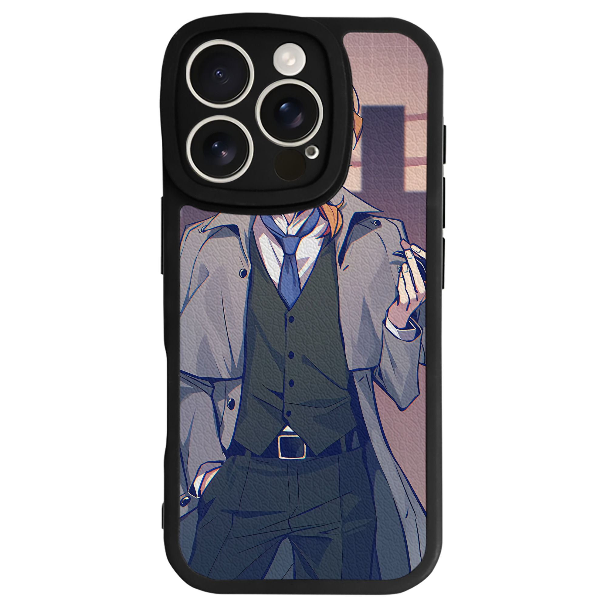 （画像用） 文豪ストレイドッグス Bungo Stray Dogs 【iPhone 16シリーズ対応】シリコンスマホケース（レザー調） 材質：シリコン